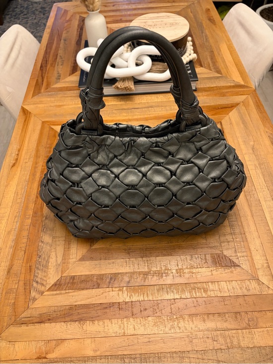 Prada Handbags - Prada Vintage Nappa Leather Woven Hobo Bag